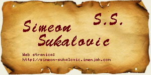 Simeon Šukalović vizit kartica
